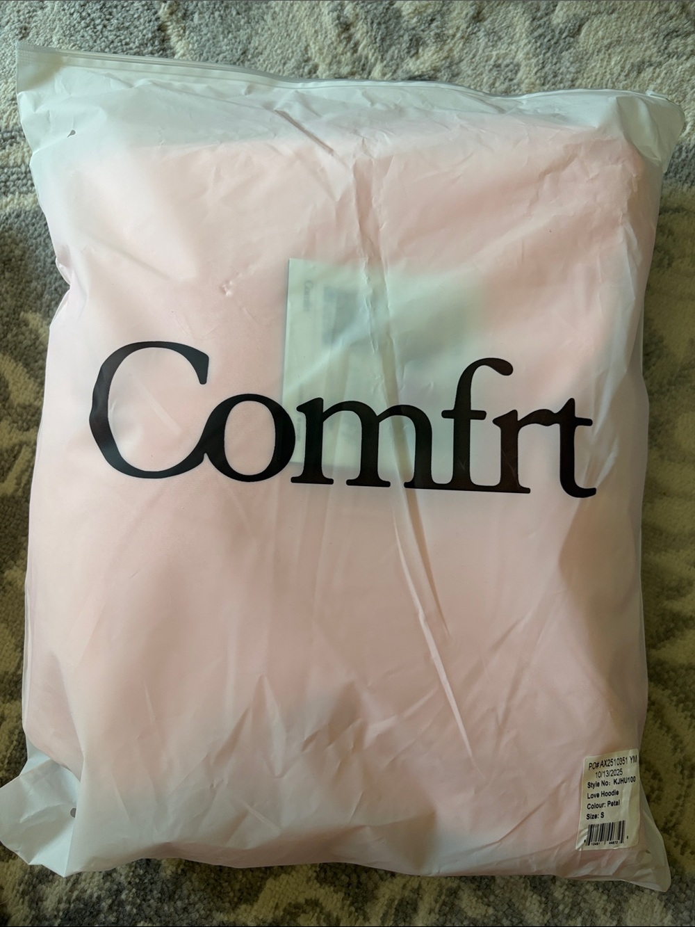 Comfrt - Pink Love Hoodie with Subtle Heart Detail - Picture 3 of 4